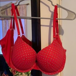 Victoria’s Secret Red sparkly sexy bra 34DD